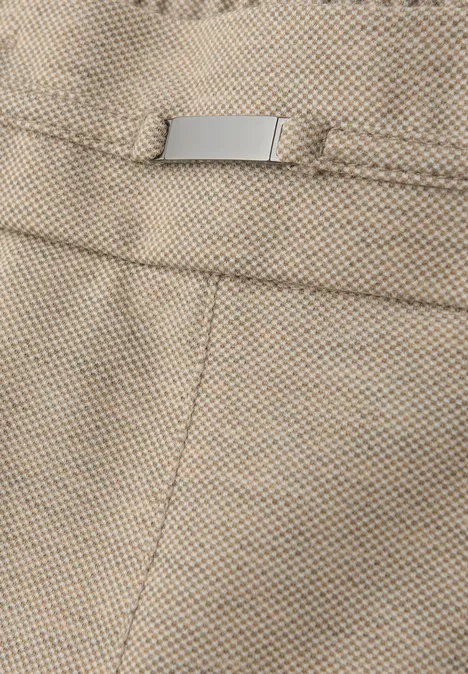 Melange Hose mit Detail sanded beige mel.