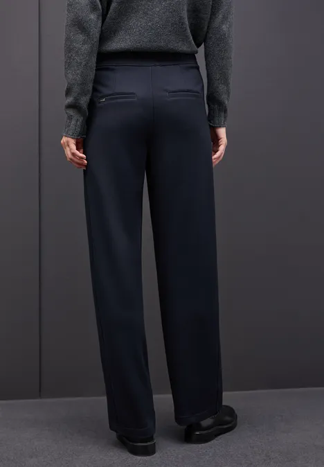 Straight Leg Hose mit Detail deep blue