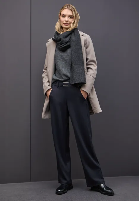 Straight Leg Hose mit Detail deep blue