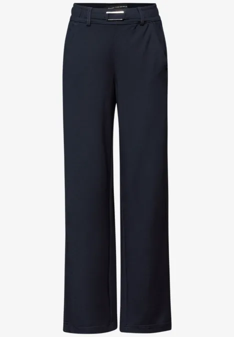 Straight Leg Hose mit Detail deep blue