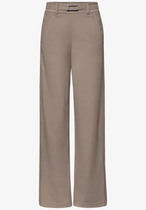 Straight Leg Hose mit Detail bark brown