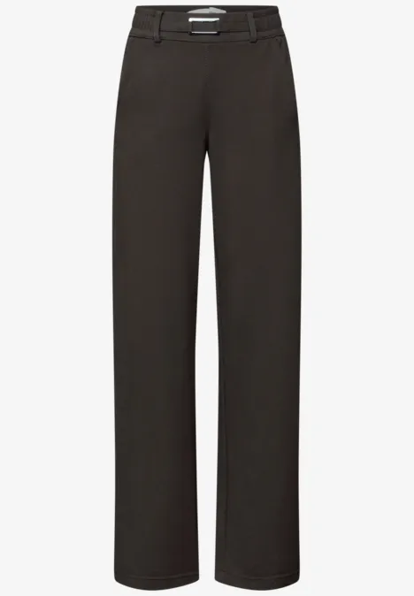 Straight Leg Hose mit Detail darkest brown