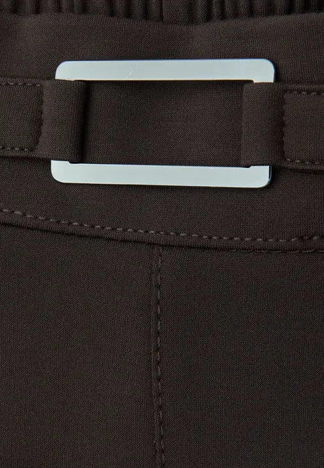 Straight Leg Hose mit Detail darkest brown