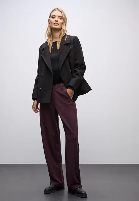 Straight Leg Hose mit Detail Jazz Berry