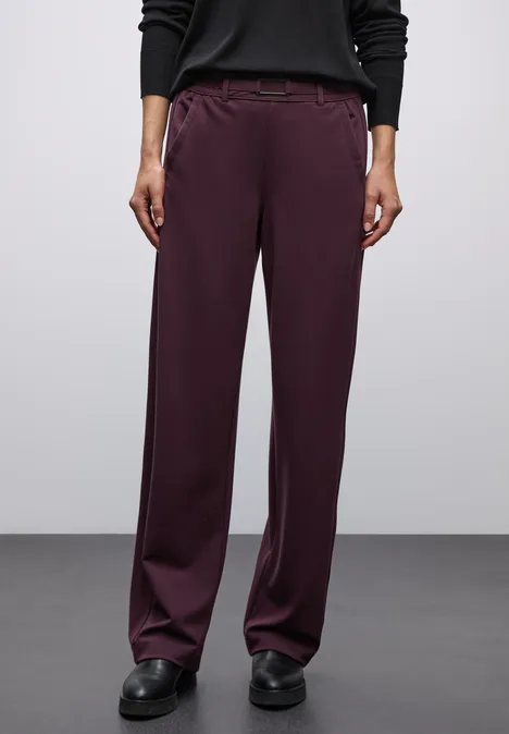 Straight Leg Hose mit Detail Jazz Berry
