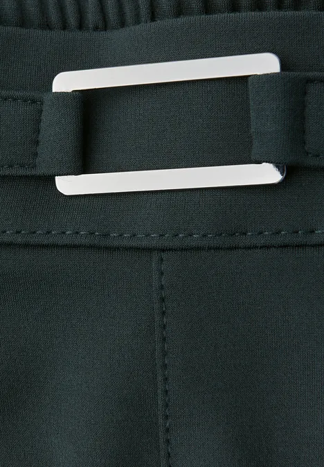 Straight Leg Hose mit Detail evernight green