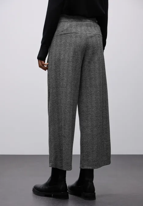 Glitzernde Wide Leg Hose Black