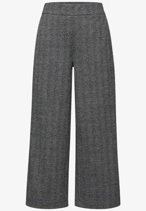 Glitzernde Wide Leg Hose Black
