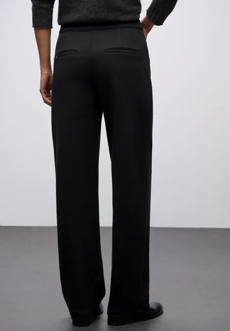 Hose mit Schnallendetail Black Hose mit Schnallendetail Black