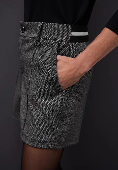 Melange Jacquard Bermuda Black