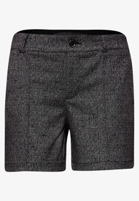 Melange Jacquard Bermuda Black