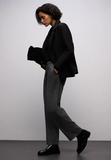 Pantalon Straight Legs Jacquard gravel grey mel. Pantalon Straight Legs Jacquard gravel grey mel.