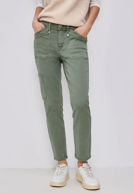 Cargo Jeans Sage Green Washed