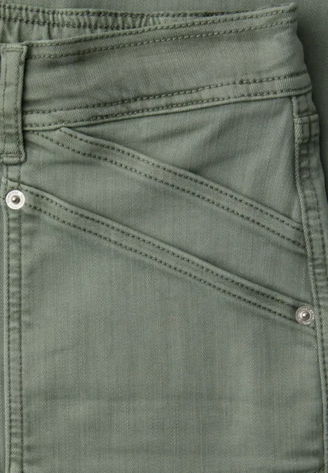 Cargo Jeans Sage Green Washed