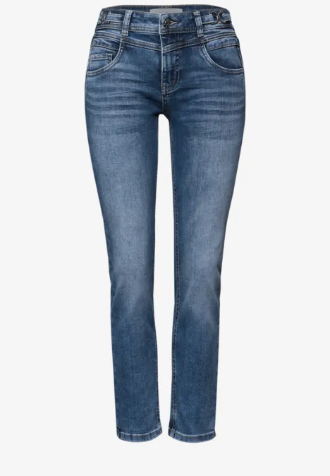 Casual Fit Jeans mid blue random washed Casual Fit Jeans mid blue random washed