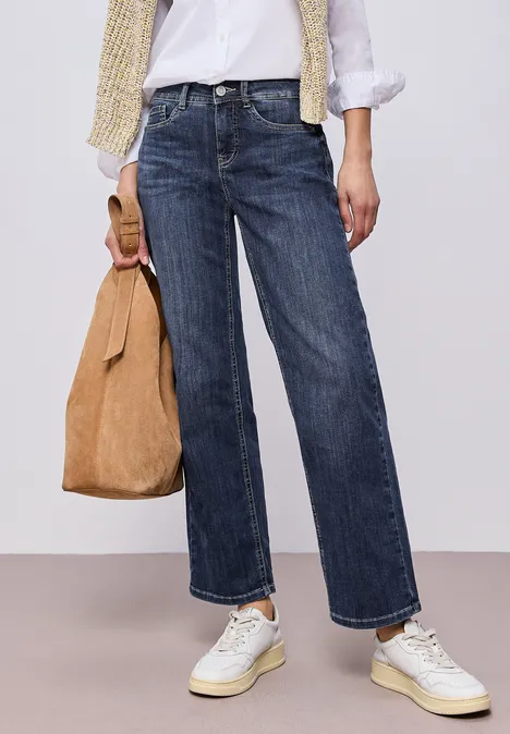 Jeans Straight Legs mid blue washed