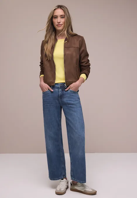 Wide Leg Jeans Medium Blue Wash