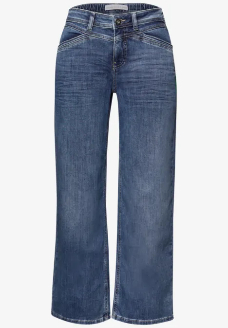 Wide Leg Jeans Medium Blue Wash