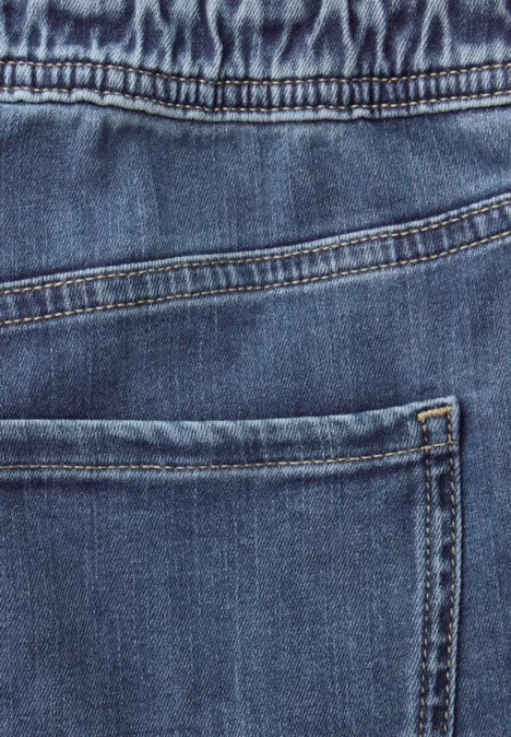 Wide Leg Jeans Medium Blue Wash