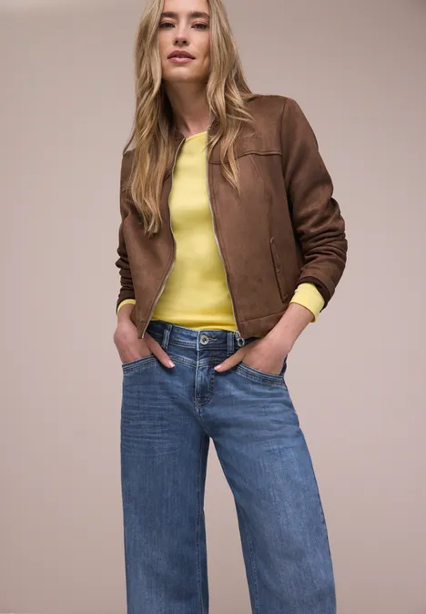 Wide Leg Jeans Medium Blue Wash