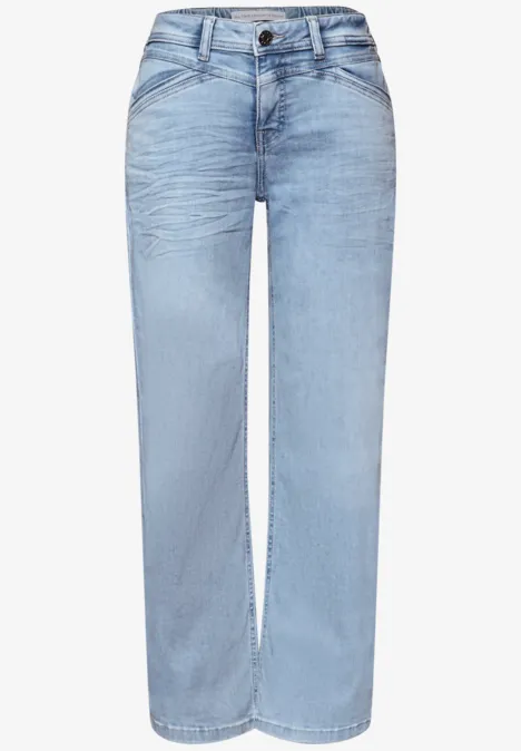 Wide Leg Jeans Bleached Washed