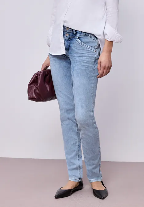 Slim Legs Jeans Bleached Washed