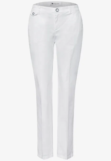Chino im Casual Fit in softer Qualität off white Chino im Casual Fit in softer Qualität off white
