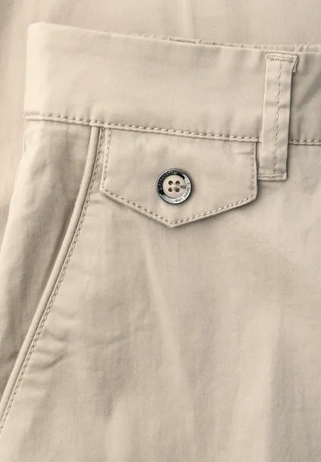 Chino im Casual Fit in softer Qualität cobble stone