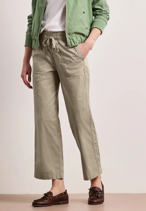 Pantalon Straight Legs en papertouchware cobble stone