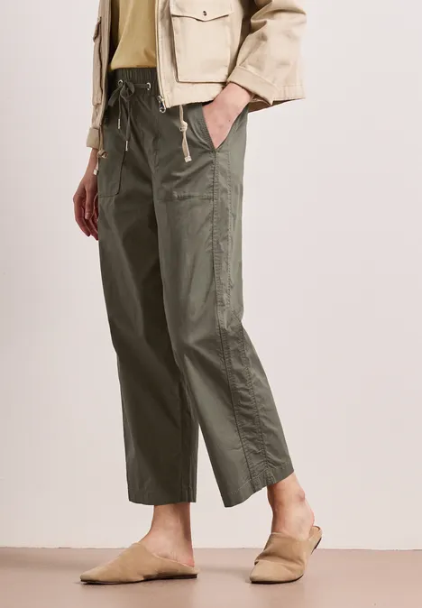 Pantalon Straight Legs en papertouchware dusky green