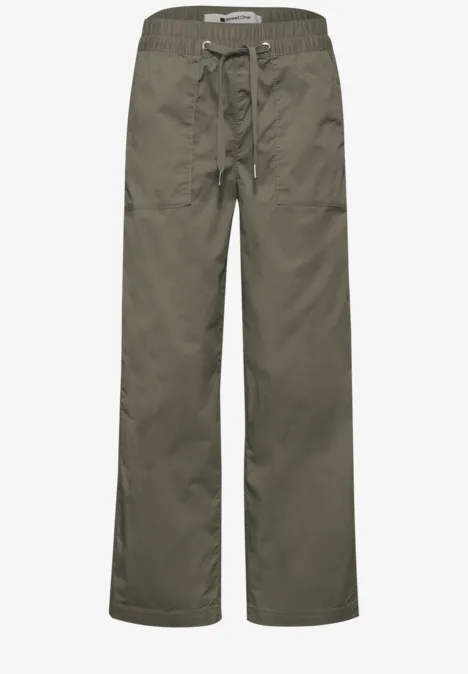 Pantalon Straight Legs en papertouchware dusky green
