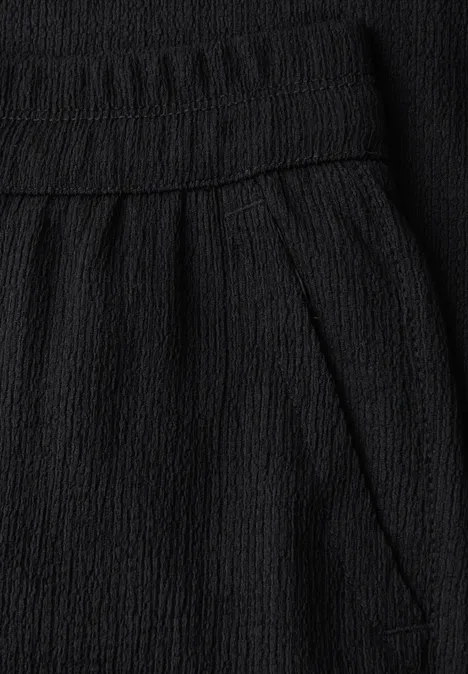 High Waist Wide Leg Hose im Casual Fit Black