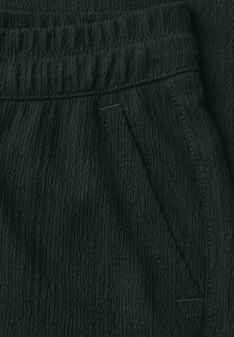 High Waist broek met wijde pijpen in casual pasvorm pine grove green