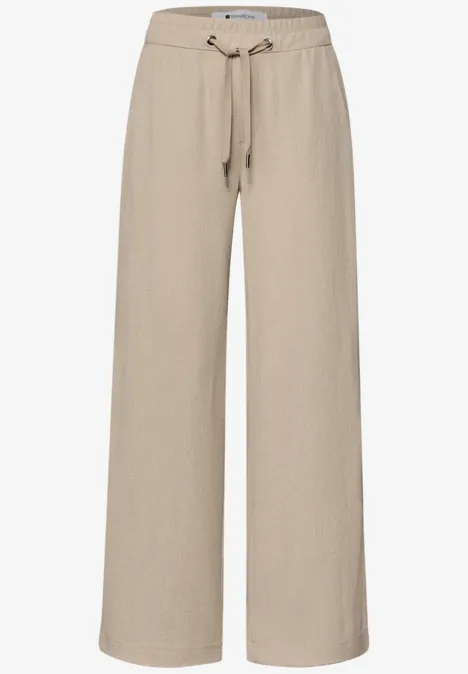 High Waist Wide Leg Hose im Casual Fit cobble stone High Waist Wide Leg Hose im Casual Fit cobble stone