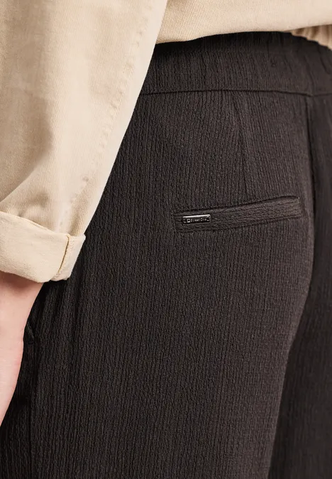 Pantalon High Waist Wide Leg en coupe décontractée deep earth