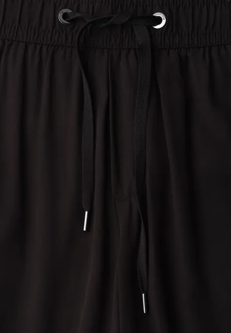 Zwarte joggingbroek met elastische taille en trekkoord