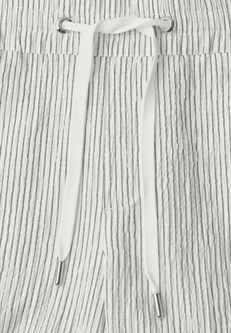 Wide Leg Hose im Loose Fit mit Streifen off white Wide Leg Hose im Loose Fit mit Streifen off white