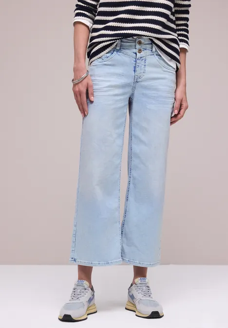 Wide Legs Jeans bleached random wash
