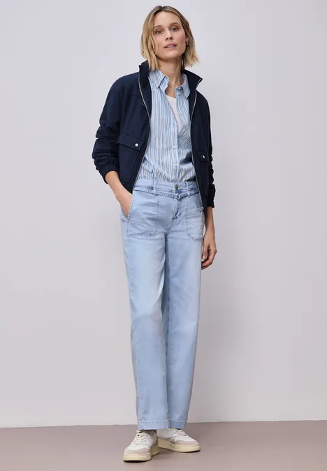 Wide Legs in gebleekte look ultra bleached wash