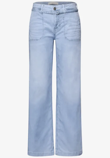 Wide Legs in gebleekte look ultra bleached wash