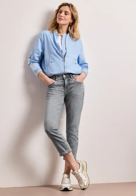 7/8 Slim Leg Jeans im Casual Fit light grey random wash 7/8 Slim Leg Jeans im Casual Fit light grey random wash