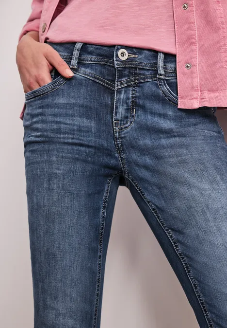 7/8 Slim Leg Jeans im Casual Fit authentic dark blue wash