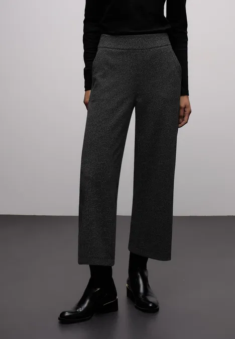 Culotte mit feinem Muster Black