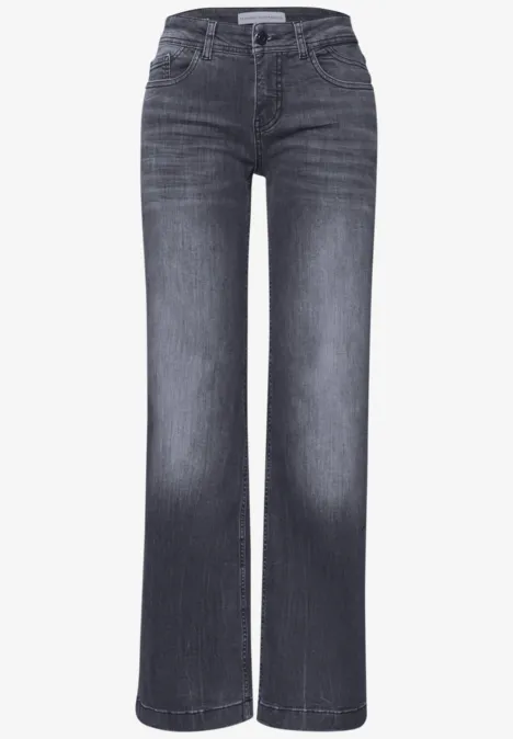 Wide Legs Jeans Steel Grey Washed