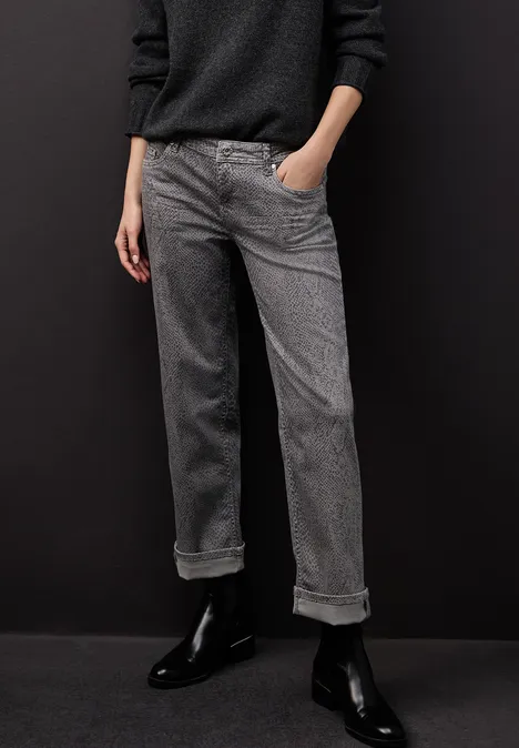 Snake Print Jeans Grey Snake Washed Snake Print Jeans Grey Snake Washed