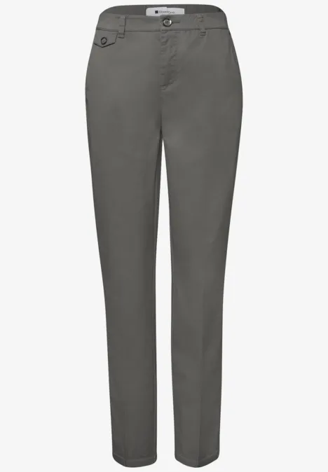 Chino im Casual Fit in softer Qualität overcast grey