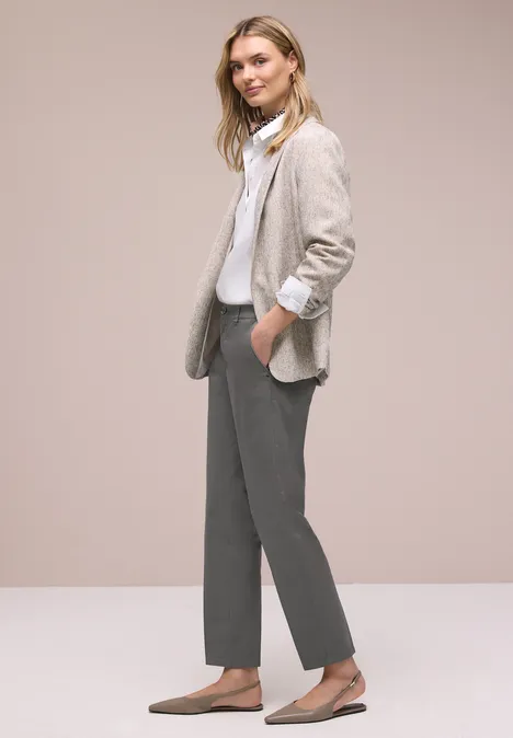 Chino im Casual Fit in softer Qualität overcast grey