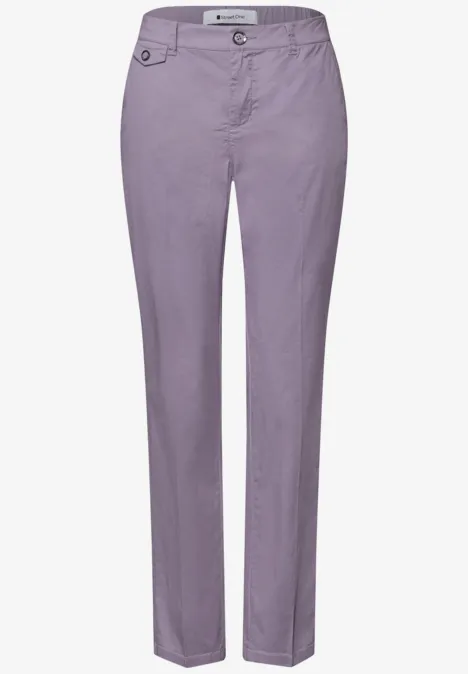 Chino im Casual Fit in softer Qualität faded violet