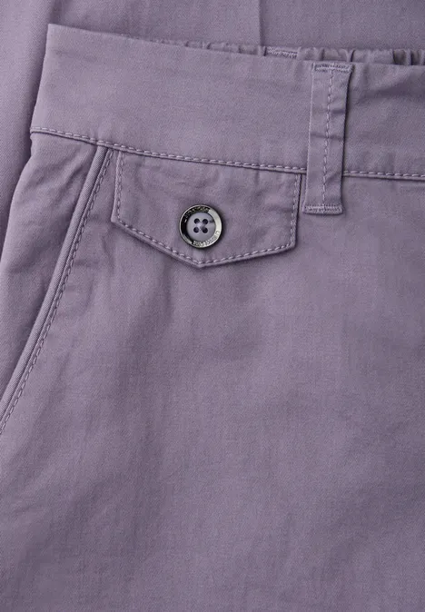 Chino im Casual Fit in softer Qualität faded violet