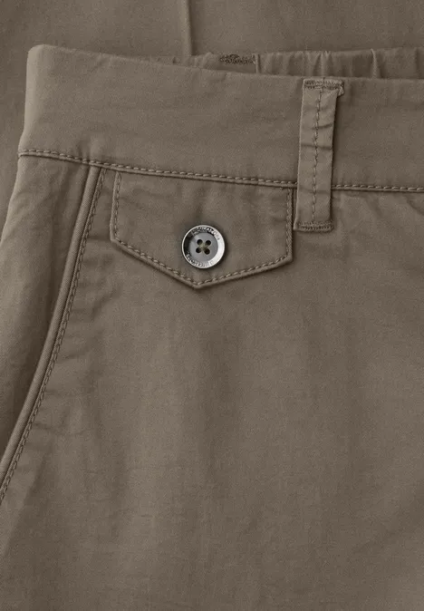 Chino im Casual Fit in softer Qualität cold brew brown